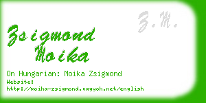 zsigmond moika business card